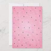 Eén in een Melon Watermelon 1e verjaardag Uitnodig Kaart (Achterkant)