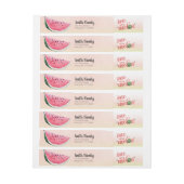 Eén in een Melon Watermelon Birthday-adreslabel (Vel)