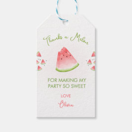 Eén in een Melon Watermelon Birthday Cadeaulabel