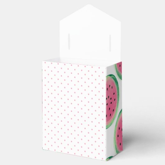 Eén in een Melon Watermelon Birthday Girl Bedankdoosjes (Geopend)