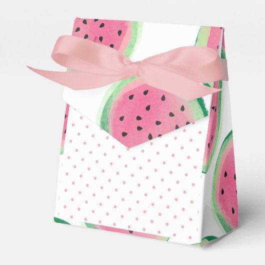 Eén in een Melon Watermelon Birthday Girl Bedankdoosjes (Voorkant Zijde)