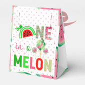 Eén in een Melon Watermelon Birthday Girl Bedankdoosjes (Achterkant)