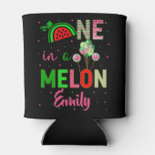 Eén in een Melon Watermelon Birthday Girl Matching Blikjeskoeler (Achterkant)