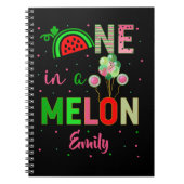 Eén in een Melon Watermelon Birthday Girl Matching Notitieboek (Voorkant)
