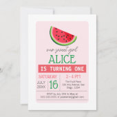 Eén in een Melon Watermelon Birthday Kaart (Voorkant)