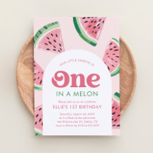 Eén in een Melon Watermelon Birthday