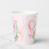 Eén in een Melon Watermelon Birthday Papieren Bekers (Rechts)