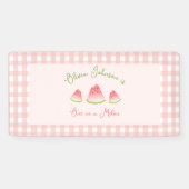 Eén in een Melon Watermelon Birthday Spandoek (Horizontaal)