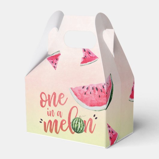 Eén in een Melon Watermelon Eerste Dag Bedankdoosjes (Achterkant)