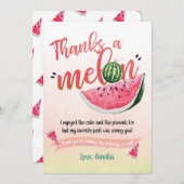 Een in een Melon Watermelon Eerste Dag Dank je wel Bedankkaart (Voorkant / Achterkant)