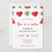 Eén in een Melon Watermelon Eerste Dag Kaart (Voorkant)