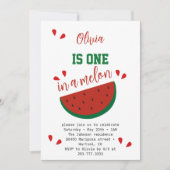 Eén in een Melon Watermelon Eerste Dag Kaart (Voorkant)