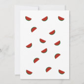 Eén in een Melon Watermelon Eerste Dag Kaart (Achterkant)