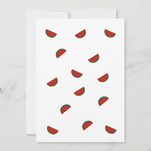 Eén in een Melon Watermelon Eerste Dag Kaart (Achterkant)