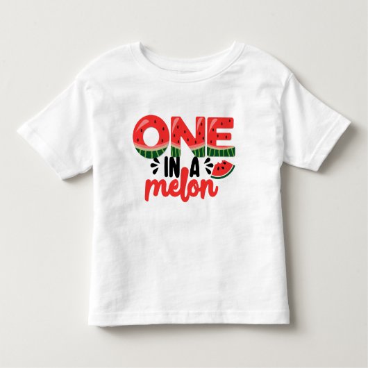 Eén in een Melon Watermelon Eerste Dag Kinder Shirts (Voorkant)