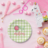 Eén in een Melon Watermelon Eerste Dag Papieren Bordje (Feest)