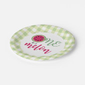 Eén in een Melon Watermelon Eerste Dag Papieren Bordje (Gekanteld)