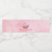 Eén in een Melon Watermelon Eerste Dag Waterfles Etiket (Enkel label)