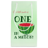 Eén in een Melon Watermelon First Birthday Cartoon Klein Cadeauzakje (Voorkant)