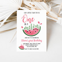 Eén in een Melon Watermelon First Birthday