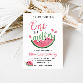 Eén in een Melon Watermelon First Birthday Kaart