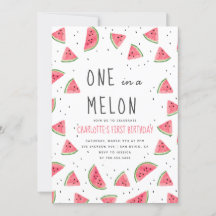 Een in een Melon Watermelon First Birthday Party