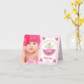 Een in een Melon Watermelon Foto Dank je Kaart (Gele Bloem)