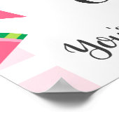 Eén in een Melon Watermelon Happy Birthday Custom Poster (Hoek)