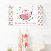 Eén in een Melon Watermelon op de eerste verjaarda Spandoek (Insitu)