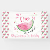 Eén in een Melon Watermelon op de eerste verjaarda Spandoek (Horizontaal)