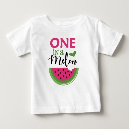 Een in een Melon Watermelon Roze T-shirt (Voorkant)