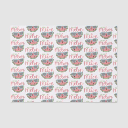 Eén in een Melon-weefselpapier Tissuepapier (Voorkant)