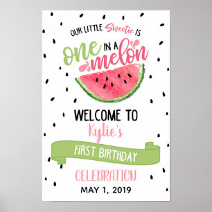 Een in een Melon Welkomstteken Poster