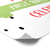 Een in een Melon Welkomstteken - Rood Poster (Hoek)