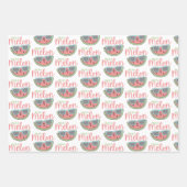 Eén in een Melon Wrapping Paper Flat Sheet Set 3 (Voorkant 3)