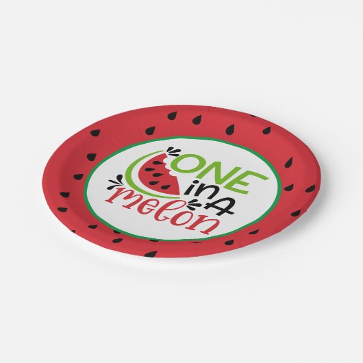 Eén in een Melonpapier Bord (Gekanteld)