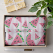 Eén in een Melonwatermeloenslikken en roze strips Tissuepapier (Geschenk)