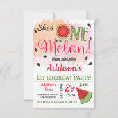 Eén in een uitnodiging van de Melon Party voor de (Voorkant)