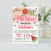 Eén in een uitnodiging van de Melon Party voor de (Staand voorkant)