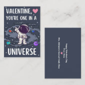 Eén in een Valentijnsdag van het universum Notitiekaartje (Voorkant / Achterkant)