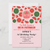 Een in een watermeloen! 1e verjaardag kaart (Voorkant)