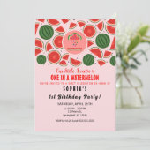 Een in een watermeloen! 1e verjaardag kaart (Staand voorkant)