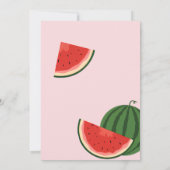 Een in een watermeloen! 1e verjaardag kaart (Achterkant)