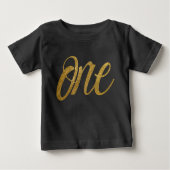 Een in Faux Gold FIRST BIRTHDAY-script (Voorkant)
