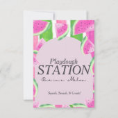 Een in Melon Playdough Station Watermeloen Teken Kaart (Voorkant)