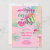 Eén in Melon Tropische Flamingo Watermeloen Roze G Kaart (Voorkant)
