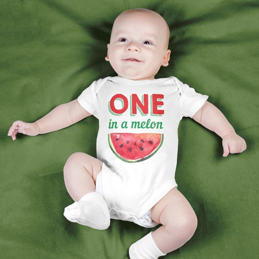 Een in Melon Watermelon Summer Birthday Gift Baby Romper
