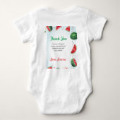 Een in Melon Watermelon Summer Birthday Gift Baby Romper (Achterkant)