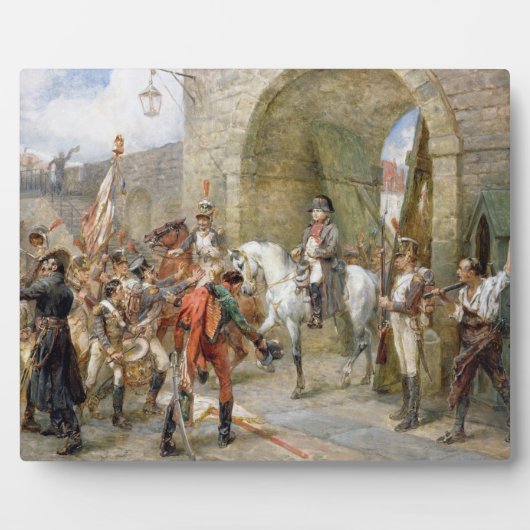 Een incident op het schiereiland - Napoleon gaat b Fotoplaat (Voorkant)