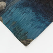 Een Indiaanse vrouw en haar trouwe wolf metgezel Fleece Deken (Hoek)